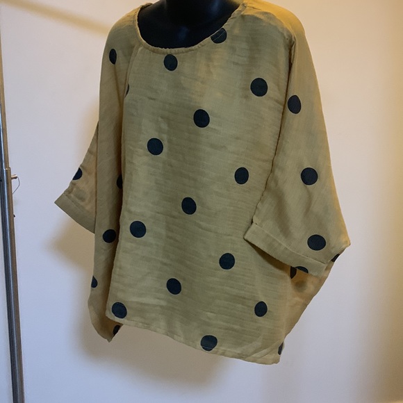 Unbranded batwing ladies cropped top in plus size with large polka dots all over - Picture 3 of 7